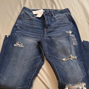 American Eagle Outfitters Blue Distressed Jeans